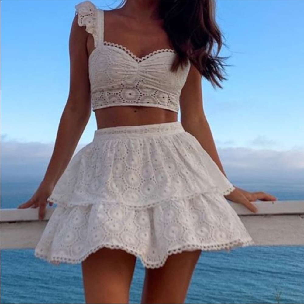 ISO meshki chiara boudoir top and skirt
